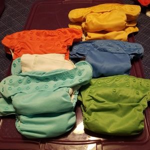 8 Bumgenius Elementals All in One cloth diapers